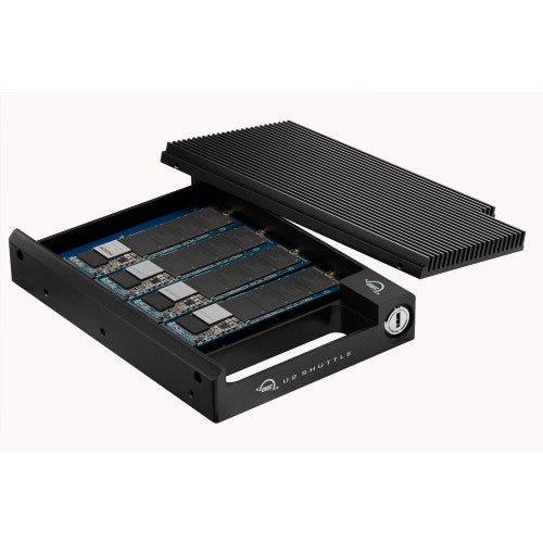 OWC U2 Shuttle Four-Slots for M.2 NVMe SSD to U.2 adapter carrier (for 3.5-inch bays) OWC U2 Shuttle Four-Slots for M.2 NVMe SSD to U.2 adapter carrier (for 3.5-inch bays)